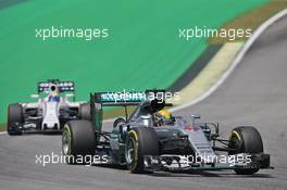 Lewis Hamilton (GBR) Mercedes AMG F1 W07 Hybrid. 11.11.2016. Formula 1 World Championship, Rd 20, Brazilian Grand Prix, Sao Paulo, Brazil, Practice Day.