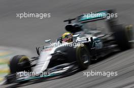 Lewis Hamilton (GBR) Mercedes AMG F1 W07 Hybrid. 11.11.2016. Formula 1 World Championship, Rd 20, Brazilian Grand Prix, Sao Paulo, Brazil, Practice Day.