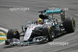 Lewis Hamilton (GBR) Mercedes AMG F1 W07 Hybrid. 11.11.2016. Formula 1 World Championship, Rd 20, Brazilian Grand Prix, Sao Paulo, Brazil, Practice Day.