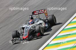 Romain Grosjean (FRA) Haas F1 Team VF-16. 11.11.2016. Formula 1 World Championship, Rd 20, Brazilian Grand Prix, Sao Paulo, Brazil, Practice Day.