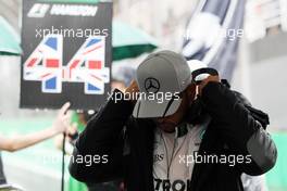 Lewis Hamilton (GBR) Mercedes AMG F1 on the grid. 13.11.2016. Formula 1 World Championship, Rd 20, Brazilian Grand Prix, Sao Paulo, Brazil, Race Day.