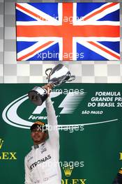 1st place Lewis Hamilton (GBR) Mercedes AMG F1 W07 . 13.11.2016. Formula 1 World Championship, Rd 20, Brazilian Grand Prix, Sao Paulo, Brazil, Race Day.