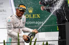 1st place Lewis Hamilton (GBR) Mercedes AMG F1 W07 . 13.11.2016. Formula 1 World Championship, Rd 20, Brazilian Grand Prix, Sao Paulo, Brazil, Race Day.