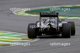 Nico Hulkenberg (GER) Sahara Force India F1   12.11.2016. Formula 1 World Championship, Rd 20, Brazilian Grand Prix, Sao Paulo, Brazil, Qualifying Day.