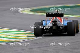 Esteban Ocon (FRA) Manor Racing  12.11.2016. Formula 1 World Championship, Rd 20, Brazilian Grand Prix, Sao Paulo, Brazil, Qualifying Day.