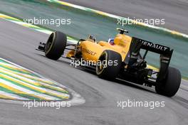 Jolyon Palmer (GBR) Renault Sport F1 Team   12.11.2016. Formula 1 World Championship, Rd 20, Brazilian Grand Prix, Sao Paulo, Brazil, Qualifying Day.