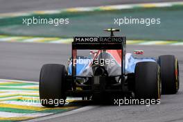 Esteban Ocon (FRA) Manor Racing  12.11.2016. Formula 1 World Championship, Rd 20, Brazilian Grand Prix, Sao Paulo, Brazil, Qualifying Day.