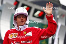 Kimi Raikkonen (FIN) Ferrari on the drivers parade. 13.11.2016. Formula 1 World Championship, Rd 20, Brazilian Grand Prix, Sao Paulo, Brazil, Race Day.