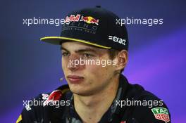 Max Verstappen (NLD) Red Bull Racing in the FIA Press Conference. 10.11.2016. Formula 1 World Championship, Rd 20, Brazilian Grand Prix, Sao Paulo, Brazil, Preparation Day.