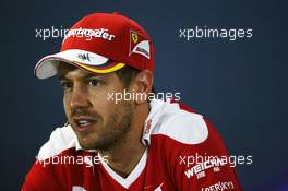 Sebastian Vettel (GER) Ferrari in the FIA Press Conference. 10.11.2016. Formula 1 World Championship, Rd 20, Brazilian Grand Prix, Sao Paulo, Brazil, Preparation Day.