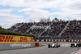 Sergio Perez (MEX), Sahara Force India and Nico Rosberg (GER), Mercedes AMG F1 Team  10.06.2016. Formula 1 World Championship, Rd 7, Canadian Grand Prix, Montreal, Canada, Practice Day.