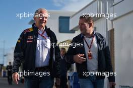 (L to R): Dr Helmut Marko (AUT) Red Bull Motorsport Consultant with Jos Verstappen (NLD). 10.06.2016. Formula 1 World Championship, Rd 7, Canadian Grand Prix, Montreal, Canada, Practice Day.