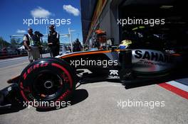 Sergio Perez (MEX) Sahara Force India F1 VJM09. 10.06.2016. Formula 1 World Championship, Rd 7, Canadian Grand Prix, Montreal, Canada, Practice Day.