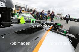 Nico Hulkenberg (GER) Sahara Force India F1 VJM09 on the grid. 12.06.2016. Formula 1 World Championship, Rd 7, Canadian Grand Prix, Montreal, Canada, Race Day.