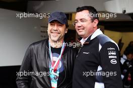 (L to R): Javier Bardem (ESP) Actor with Eric Boullier (FRA) McLaren Racing Director. 12.06.2016. Formula 1 World Championship, Rd 7, Canadian Grand Prix, Montreal, Canada, Race Day.