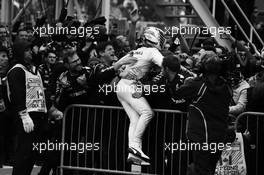 Race winner Lewis Hamilton (GBR) Mercedes AMG F1 celebrates in parc ferme. 12.06.2016. Formula 1 World Championship, Rd 7, Canadian Grand Prix, Montreal, Canada, Race Day.