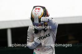 Race winner Lewis Hamilton (GBR) Mercedes AMG F1 celebrates in parc ferme. 12.06.2016. Formula 1 World Championship, Rd 7, Canadian Grand Prix, Montreal, Canada, Race Day.