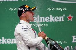 Valtteri Bottas (FIN) Williams celebrates his third position on the podium. 12.06.2016. Formula 1 World Championship, Rd 7, Canadian Grand Prix, Montreal, Canada, Race Day.