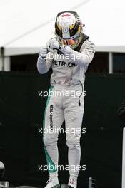 Race winner Lewis Hamilton (GBR) Mercedes AMG F1 W07 Hybrid celebrates in parc ferme. 12.06.2016. Formula 1 World Championship, Rd 7, Canadian Grand Prix, Montreal, Canada, Race Day.