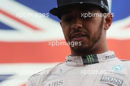 Race winner Lewis Hamilton (GBR) Mercedes AMG F1 on the podium. 12.06.2016. Formula 1 World Championship, Rd 7, Canadian Grand Prix, Montreal, Canada, Race Day.