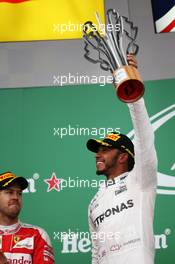 Race winner Lewis Hamilton (GBR) Mercedes AMG F1 celebrates on the podium. 12.06.2016. Formula 1 World Championship, Rd 7, Canadian Grand Prix, Montreal, Canada, Race Day.