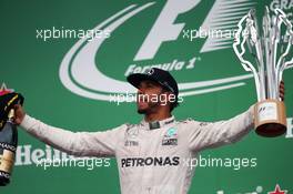 Race winner Lewis Hamilton (GBR) Mercedes AMG F1 celebrates on the podium. 12.06.2016. Formula 1 World Championship, Rd 7, Canadian Grand Prix, Montreal, Canada, Race Day.