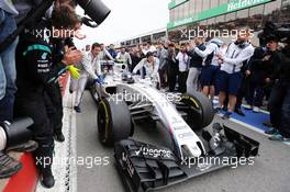 Third placed Valtteri Bottas (FIN) Williams FW38 enters parc ferme. 12.06.2016. Formula 1 World Championship, Rd 7, Canadian Grand Prix, Montreal, Canada, Race Day.