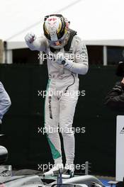 Race winner Lewis Hamilton (GBR) Mercedes AMG F1 W07 Hybrid celebrates in parc ferme. 12.06.2016. Formula 1 World Championship, Rd 7, Canadian Grand Prix, Montreal, Canada, Race Day.