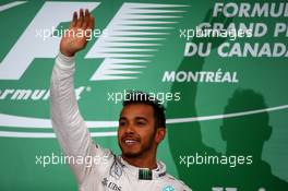 1st for Lewis Hamilton (GBR) Mercedes AMG F1 W07. 12.06.2016. Formula 1 World Championship, Rd 7, Canadian Grand Prix, Montreal, Canada, Race Day.