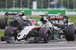 Nico Hulkenberg (GER) Sahara Force India F1 VJM09. 12.06.2016. Formula 1 World Championship, Rd 7, Canadian Grand Prix, Montreal, Canada, Race Day.