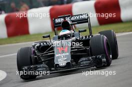Fernando Alonso (ESP) McLaren MP4-31. 11.06.2016. Formula 1 World Championship, Rd 7, Canadian Grand Prix, Montreal, Canada, Qualifying Day.