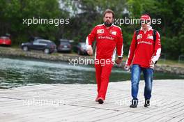Kimi Raikkonen (FIN) Ferrari with Gino Rosato (CDN) Ferrari. 11.06.2016. Formula 1 World Championship, Rd 7, Canadian Grand Prix, Montreal, Canada, Qualifying Day.