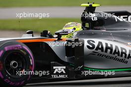 Sergio Perez (MEX) Sahara Force India F1 VJM09. 11.06.2016. Formula 1 World Championship, Rd 7, Canadian Grand Prix, Montreal, Canada, Qualifying Day.