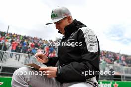 Nico Hulkenberg (GER) Sahara Force India F1 on the drivers parade. 12.06.2016. Formula 1 World Championship, Rd 7, Canadian Grand Prix, Montreal, Canada, Race Day.