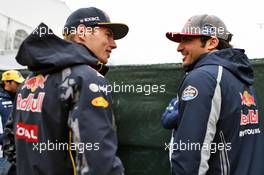 (L to R): Max Verstappen (NLD) Red Bull Racing with team mate Carlos Sainz Jr (ESP) Scuderia Toro Rosso. 12.06.2016. Formula 1 World Championship, Rd 7, Canadian Grand Prix, Montreal, Canada, Race Day.