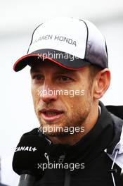 Jenson Button (GBR) McLaren with the media. 09.06.2016. Formula 1 World Championship, Rd 7, Canadian Grand Prix, Montreal, Canada, Preparation Day.