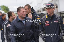 (L to R): Jos Verstappen (NLD) with his son Max Verstappen (NLD) Red Bull Racing. 09.06.2016. Formula 1 World Championship, Rd 7, Canadian Grand Prix, Montreal, Canada, Preparation Day.