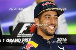 Daniel Ricciardo (AUS) Red Bull Racing in the FIA Press Conference. 09.06.2016. Formula 1 World Championship, Rd 7, Canadian Grand Prix, Montreal, Canada, Preparation Day.