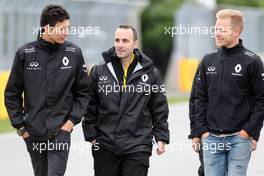 Esteban Ocon (FRA), Third Driver, Renault Sport F1 Team and Kevin Magnussen (DEN), Renault Sport F1 Team  09.06.2016. Formula 1 World Championship, Rd 7, Canadian Grand Prix, Montreal, Canada, Preparation Day.