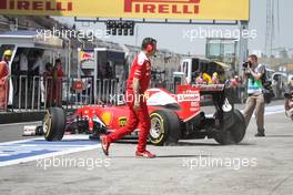 Sebastian Vettel (GER) Ferrari SF16-H in the pits. 15.04.2016. Formula 1 World Championship, Rd 3, Chinese Grand Prix, Shanghai, China, Practice Day.
