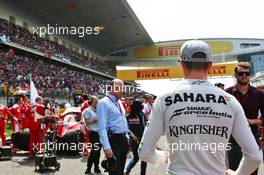 Nico Hulkenberg (GER) Sahara Force India F1 on the grid. 17.04.2016. Formula 1 World Championship, Rd 3, Chinese Grand Prix, Shanghai, China, Race Day.