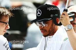 Lewis Hamilton (GBR) Mercedes AMG F1 on the grid. 17.04.2016. Formula 1 World Championship, Rd 3, Chinese Grand Prix, Shanghai, China, Race Day.