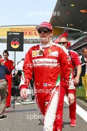 Kimi Raikkonen (FIN) Ferrari on the grid. 17.04.2016. Formula 1 World Championship, Rd 3, Chinese Grand Prix, Shanghai, China, Race Day.
