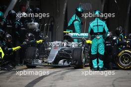 Nico Rosberg (GER) Mercedes AMG Petronas F1 W07  Pit stop. 17.04.2016. Formula 1 World Championship, Rd 3, Chinese Grand Prix, Shanghai, China, Race Day.