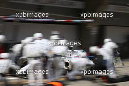 Felipe Massa (BRA) Williams Martini Racing FW38  Pit stop. 17.04.2016. Formula 1 World Championship, Rd 3, Chinese Grand Prix, Shanghai, China, Race Day.