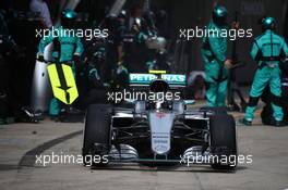 Nico Rosberg (GER) Mercedes AMG Petronas F1 W07  Pit stop. 17.04.2016. Formula 1 World Championship, Rd 3, Chinese Grand Prix, Shanghai, China, Race Day.