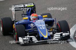 Felipe Nasr (BRA) Sauber C35. 16.04.2016. Formula 1 World Championship, Rd 3, Chinese Grand Prix, Shanghai, China, Qualifying Day.
