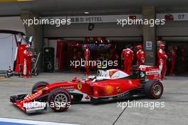 Kimi Raikkonen (FIN) Ferrari SF16-H leaves the pits. 16.04.2016. Formula 1 World Championship, Rd 3, Chinese Grand Prix, Shanghai, China, Qualifying Day.