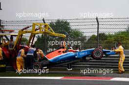 The Manor Racing MRT05 of Pascal Wehrlein (GER) Manor Racing is removed from the track after he crashed during qualifying. 16.04.2016. Formula 1 World Championship, Rd 3, Chinese Grand Prix, Shanghai, China, Qualifying Day.