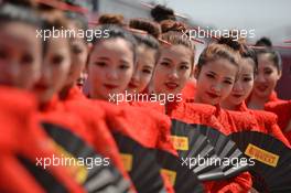 Grid girls. 17.04.2016. Formula 1 World Championship, Rd 3, Chinese Grand Prix, Shanghai, China, Race Day.